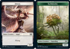 Angel // Saproling Double-sided Token - Foil